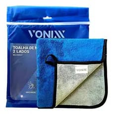 Toalha de microfibra vonixx 40x40 cm 600gsm polimento lavagem secagem carro moto roda pintura brilho