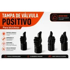 Tampa Bico Pneu Premium Personalizada Positivo P/ Bicicleta Moto Bike  (PAR)