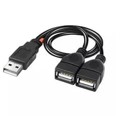 Cabo USB Duplo 2 Portas Fêmea Para Computador,CPU,Notebook