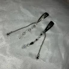 Presilha Clips Tic Tac de Cabelo Pingente Pendurado de Estrela Y2K