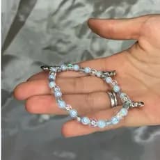 Pulseira Aesthetic Estrelas Blue Azul Miçangas