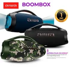 AIWA Boombox Plus Caixa de Som Bluetooth com Som de Alta Definição 3 Vias, 200W BBS-01B