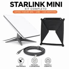 Starlink Mini Antena Internet Satélite + Cabo veicular + Case Silicone