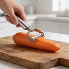 Descascador INOX Legumes Frutas Dupla Lâmina Móvel 2 Em 1/Descascador De Legumes Verduras Frutas