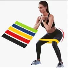 Kit 5 Faixas Elásticas Para Exercícios Multifuncional Yoga Fisioterapia e Treino