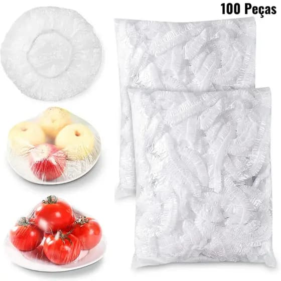 100 pçs/300 Pçs conjunto de filme plástico descartável PE, capa minimalista para alimentos para cozinha