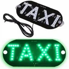 Placa Em Led Com Escrita Taxi (Led verde ) Com Tomada Usb E Ventosa Para Vidro