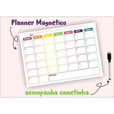 Planner Mensal Ima Geladeira  Lousa Magnética acompanha caneta com apagador