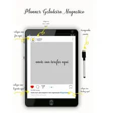 Lousa Magnetica Planner  anotações geladeira