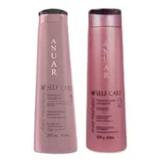 Shampoo Hidratante + Reestruturador Hidratante - W Self Care - Cabelos Danificados e com química- 600g - Anuar