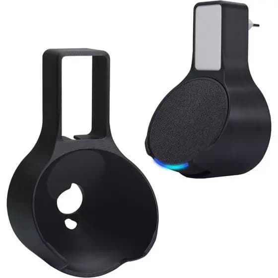 Suporte Premium de Tomada para Alexa Echo Pop - Preto