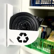 Suporte Rolo de Sacos Plásticos para Armário de Madeira  pratico e Funcional