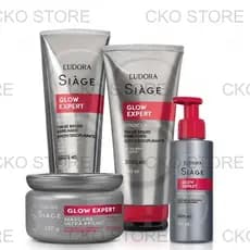 EUDORA KIT Siàge Glow Expert- Shampoo 200ml-Condicionador 250ml+Máscara 250g+Balm 100ml