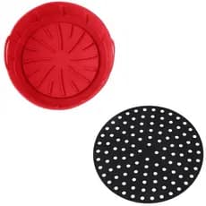 Kit Cesto Protetor Silicone Fritadeira Airfryer + Tapete