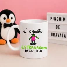 Caneca Meme - Chorão Charlie Brown Jr Engraçada Estragaram Meu Dia 325ml