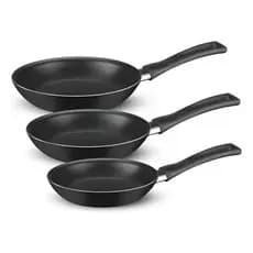 Kit 3 Frigideiras Rochedo Basic Antiaderente 18 20 24cm Preto