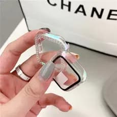 Diamante Para Apple Watch Case Series 11 10 46MM 9 Ultra 2 2 8 SE 7 6 5 4 49mm 45mm 41 40mm 44mm Luxo Hard Pc Frame Capa