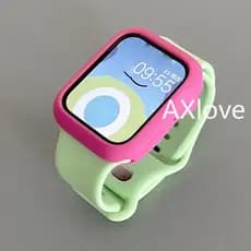 Estojo Para Relógio Apple Série 9 8 7 6 SE 5 3 2 Bracelete De silicone Macio iwatch 49MM 40 44 42 41 45 49MM