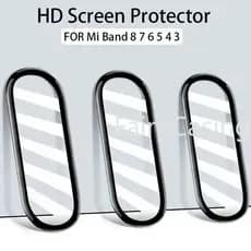 Protetor De Tela Curvado Completo 9D Para Xiaomi Band 10 9 8 7 6 Pulseira De Filme Mi Smart Watch Miband Vidro Macio 4 5