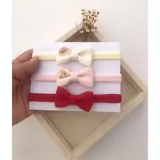 laço bordado /laço linho puro / laço para recém-nascido/ kit de laços a pronta entrega /laço de cabelo infantil