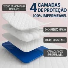 Capa Impermeável para Colchão Solteiro Paris com Elástico