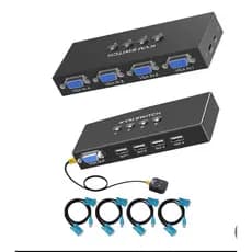Kvm Switch Vga 4porta com controle +4cabos Ativo
