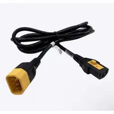 Cabo Iec C13 C14 1,5m 10a 3x0,75mm Com Trava Dupla Segurança Preto 127/220v
