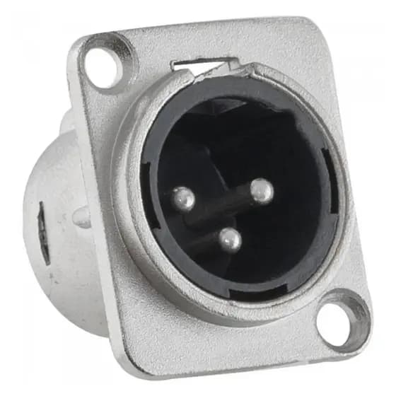 Kit 10 - Unidades Plug Conector XLR Macho Painel