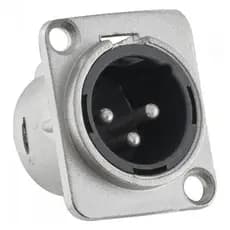 Kit 10 - Unidades Plug Conector XLR Macho Painel
