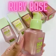 Iluminador Maquiagem Liquido Silk Skin Ruby Rose Brilho Intenso