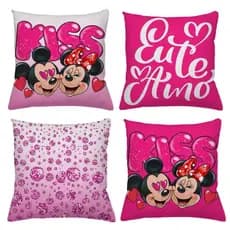Kit 4 Capas Decorativas Personalizadas Minnie e  Outros Personagens Decorativas Fofinhas