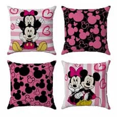 Kit Luxo Novidade 4 Capas de Almofada 43 cm x 43 cm Modernas Decorativas Miney