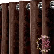 Cortina De Tecido Jacquard 2,80 X 1,70 mts Sala Quarto Decorativa