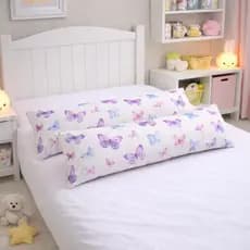 Kit 2 Travesseiros Cheio Xuxinho Borboleta 0,90x 0,25 cm Infantil de Corpo Confortável para Dormir Varias Estampas Luxo