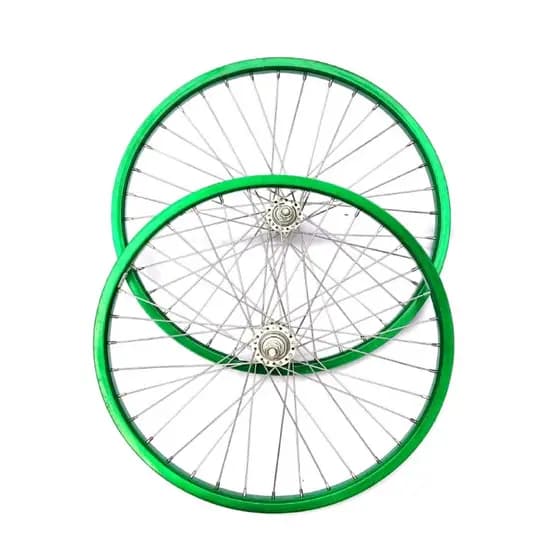 1 Par Roda Aro 20 Com Cubo De Ferro 36 Furos Para Bicicleta