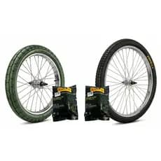 Kit Roda Cargueira Completo Aro 20 x 1.3/4 + Traseira Reforçada + Pneus + Câmaras
