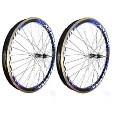 Par De Aro 26" Vmaxx V-brake 36 Furos, Cubo Rolamento Completa C/ Raio Preto Fino