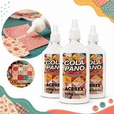 Cola Pano Tecido Customização Artesanato Criativo DIY 100g Não Tóxico