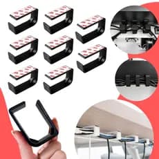 Kit 4/8/16/24 Organizador De Fios Cabos Autoadesivo Fixação Extra Forte Esconde e Passa Mesa Setup