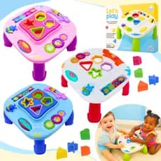Mesa Mesinha Infantil Didática Divertida Brinquedo Sensorial Atividades Interativas Formas Encaixar
