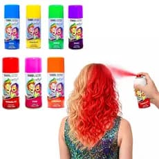 Tinta Alegria Spray Para Cabelo Temporária Lavável 150ml Tinta Carnaval Cabelo Maluco Várias Cores