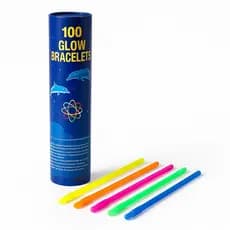 Tubo 100 Pulseiras Neon Fluorecente Colorido Alto Brilho Festa Balada Neon Brilha no Escuro