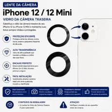 Lente da Câmera Para iPhone 12 / iPhone 12 mini Vidro Da Câmera Traseira Vidrinho