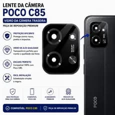Lente Da Câmara Para Poco C85 4g / 5g Vidro Da Câmera Traseira Vidrinho + Dupla Face