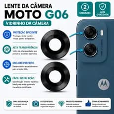 Lente Vidro Da Câmera Moto G06 Reposição Perfeita Proteção Premium