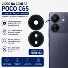 Lente Vidro Câmera Traseira Para Poco C65 Vidrinho Camera Reposição Premium