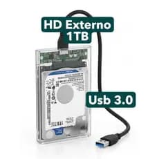 Hd Externo Portátil 1TB Usb 3.0 Case Transparente ps2 ps3 ps4 ps5 xbox xone series s series x pc notebook
