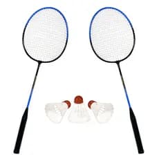 Kit de Badminton Completo 2 Raquetes 3 Petecas Diversão