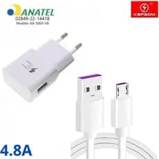 Carregador V8 Turbo A01 Core A02 A03 Core A10S M10 J4 J5 J6 J7 Prime J8 K10 K11 K12 Prime Carregador Micro USB Original