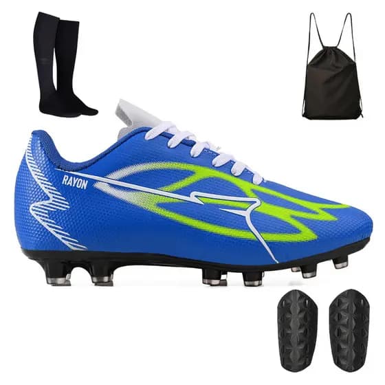 Kit de Futebol de Campo com Chuteira Masculina Adulta + Mochila + Meião e Caneleira